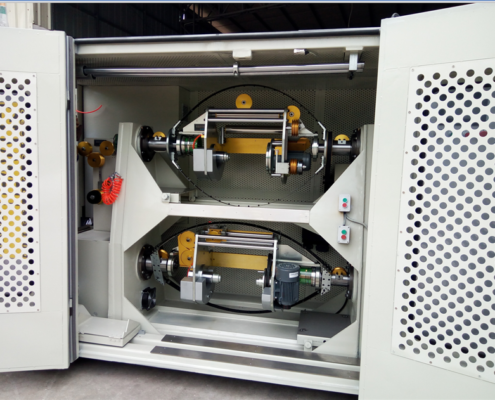 vertical double layer triple twisting machine